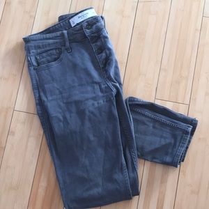 High rise grey skinny jeans